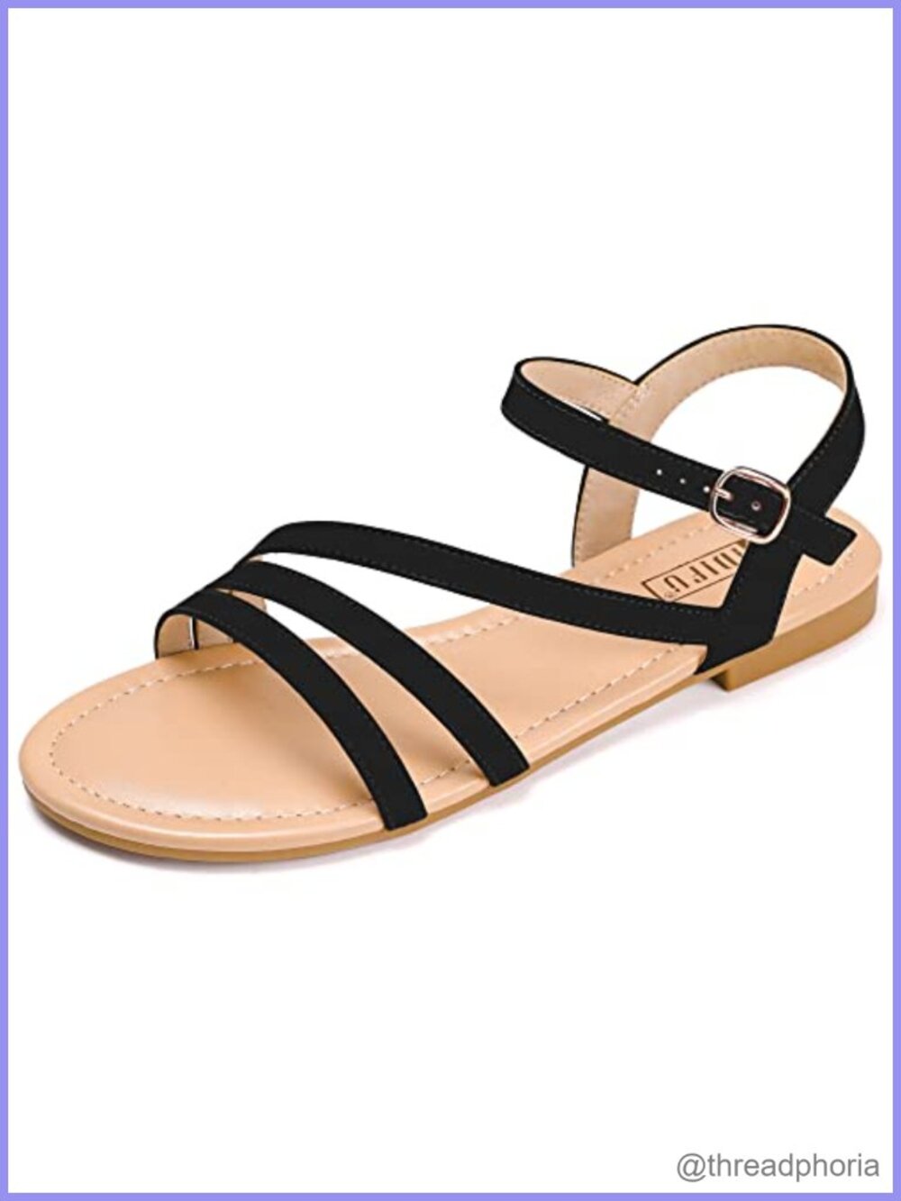 IDIFU Strappy Flat Sandals with Back Strap Women's Dressy Summer Shoes